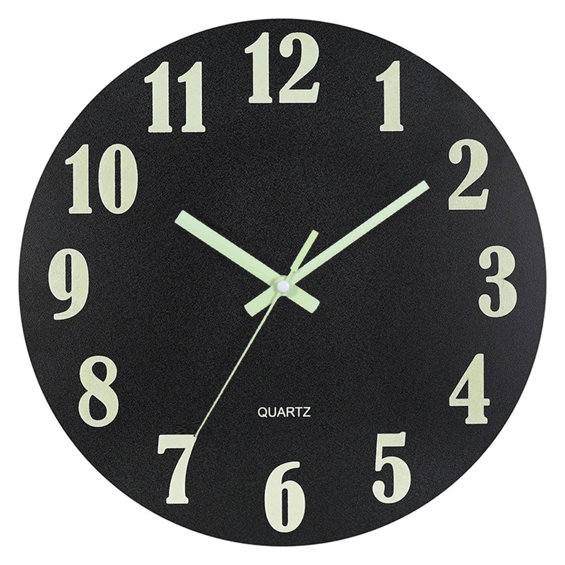 12 Inch Luminous Wall Clock Wood Silent Light in Dark Night Large Number Fashion Wall Clock Non Ticking Clock With Night Light