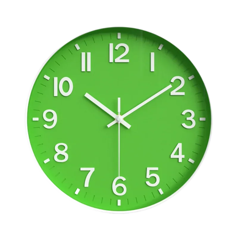 12 Inch Wall Clock Silent Non Ticking Quartz Battery Operated Round Clock Bedroom Office Home Decoration (Battery Not Included)