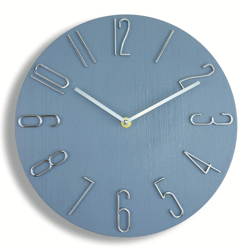 30cm 12inch Wall Clocks Living Room Silent Brief Wall Clock Nordic Fashion Wall Watch No Second Hand Simple Quartz Clock