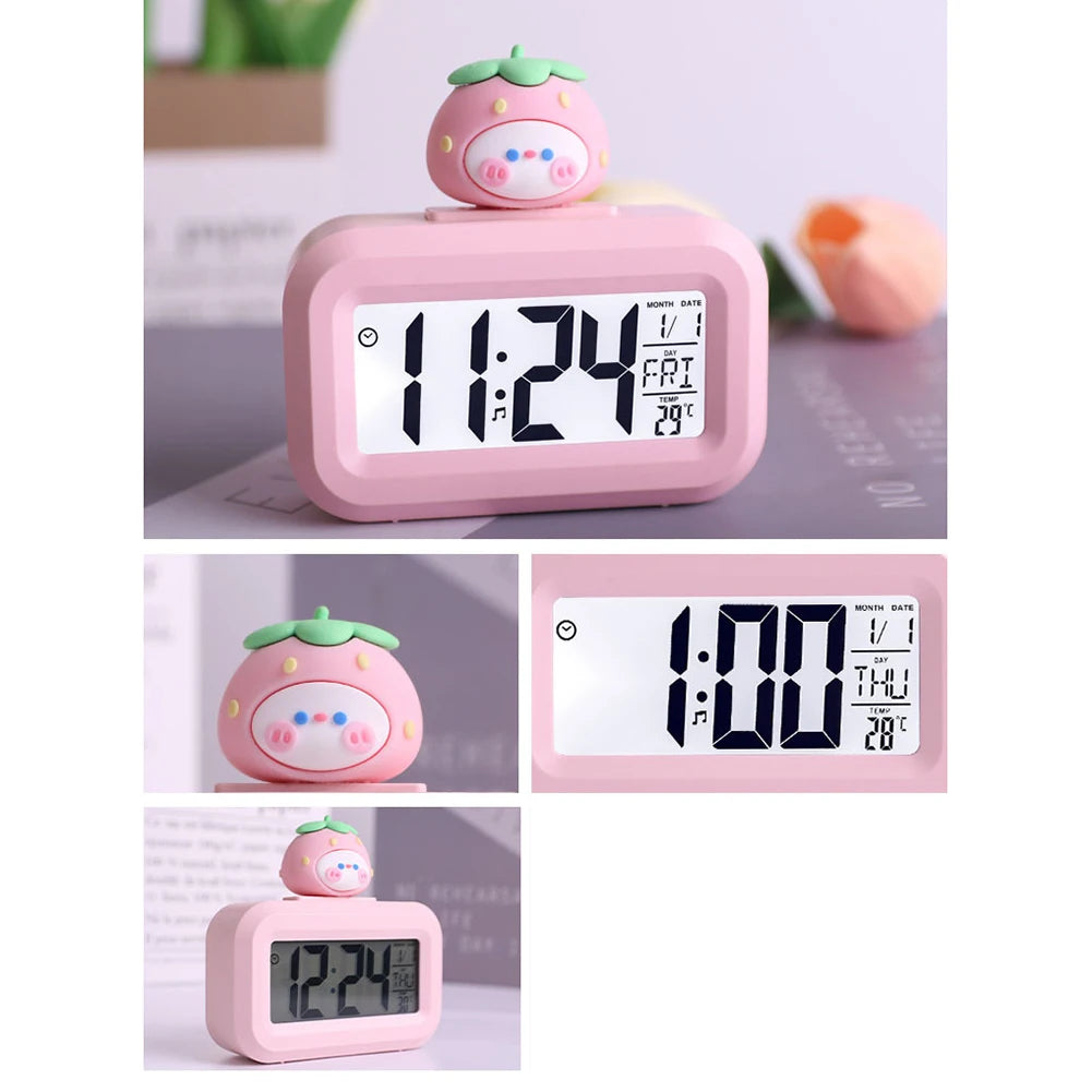 Cartoon Music Stopwatch For Studying Time Management Date Countdown Timer Digital Table Clocks Reminder Desktop Alarm Clock