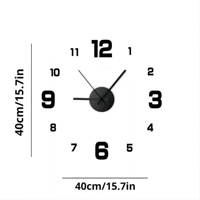 DIY Modern Design Large Wall Clock Fashion Decorative Living Room Wall Clock Home Decoration Clocks Decor Decoration for Bedroom