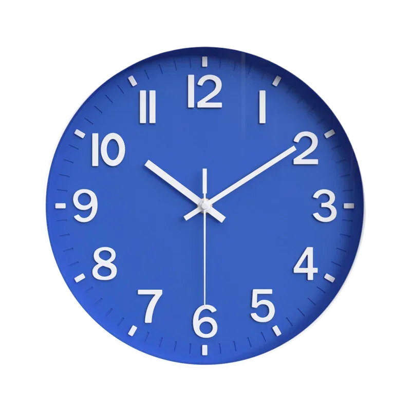 12 Inch Wall Clock Silent Non Ticking Quartz Battery Operated Round Clock Bedroom Office Home Decoration (Battery Not Included)