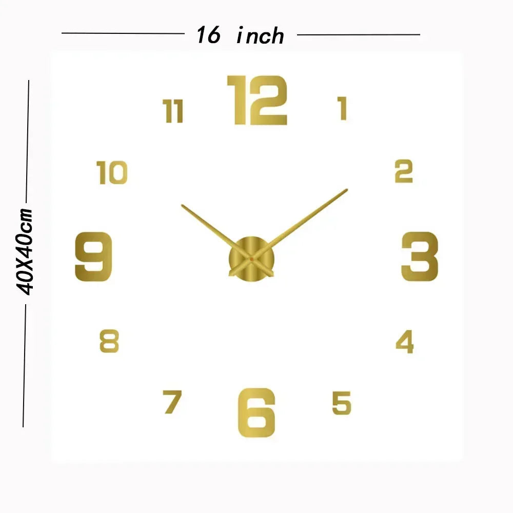 12 Inch Wall Clock Silent Non Ticking Quartz Battery Operated Round Clock Bedroom Office Home Decoration (Battery Not Included)