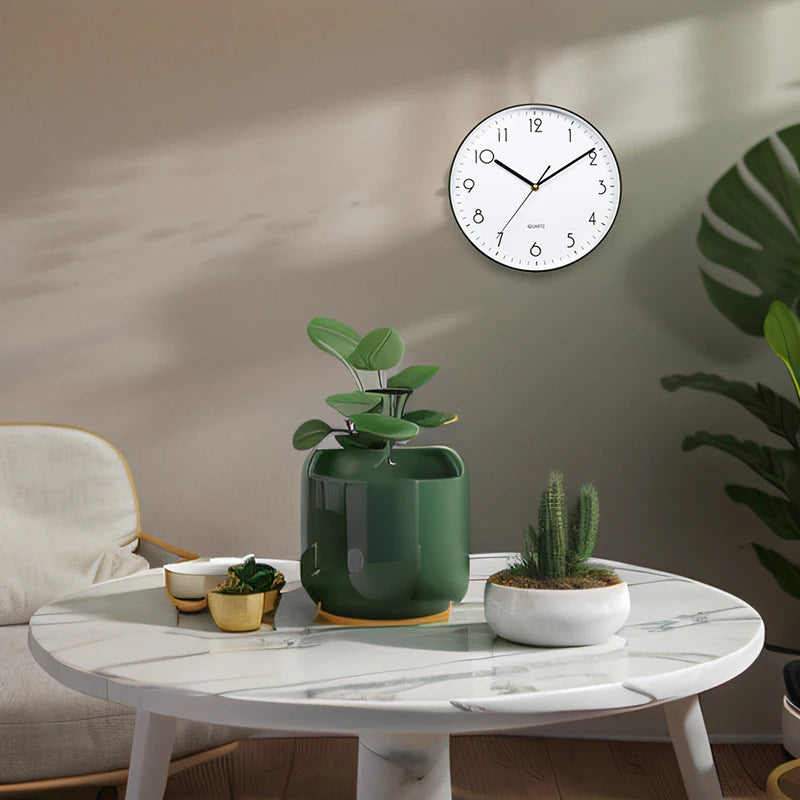 Wall Clock 8 Inch Silent Non-Ticking Wall Clocks Battery Operated Decorative for Home Kitchen Office Bedroom Bathroom Niditon