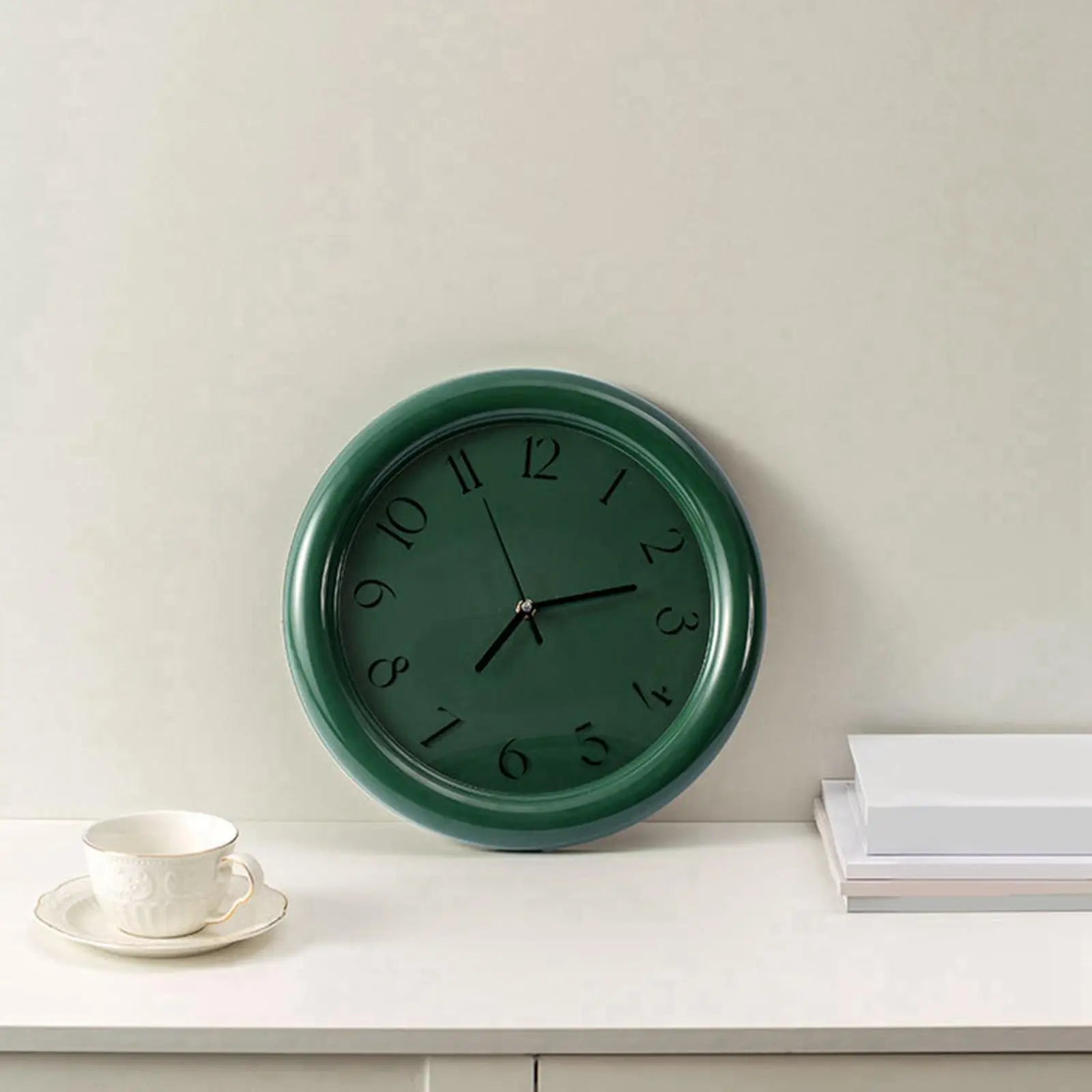 Wall Clock Non Ticking Rustic Modern Decorative Clock Round Time Clock Small Clock for Bathroom Office Bedroom Study Home