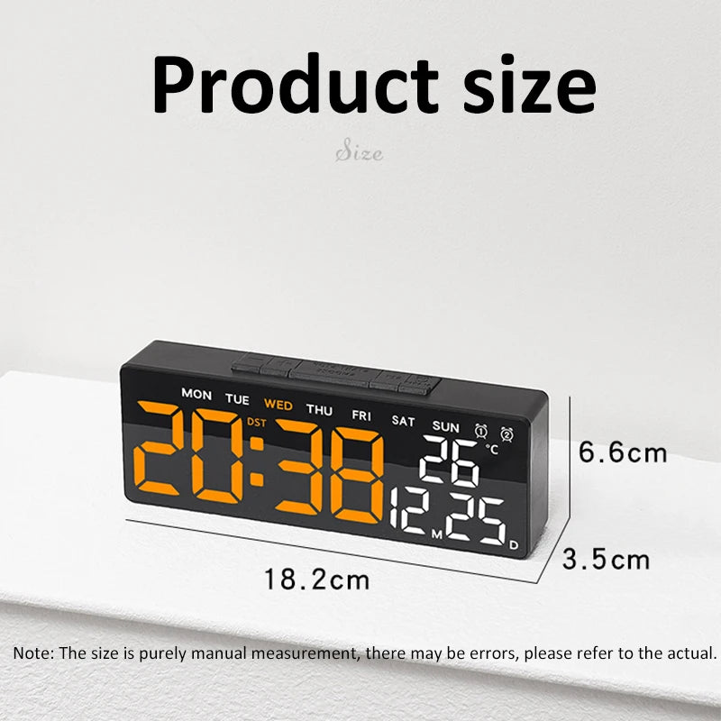 Digital Alarm Clock USB Powered Desktop Clock Dual Alarm Brightness Adjustable Electronic LED Alarm Table Clock Home Decoration