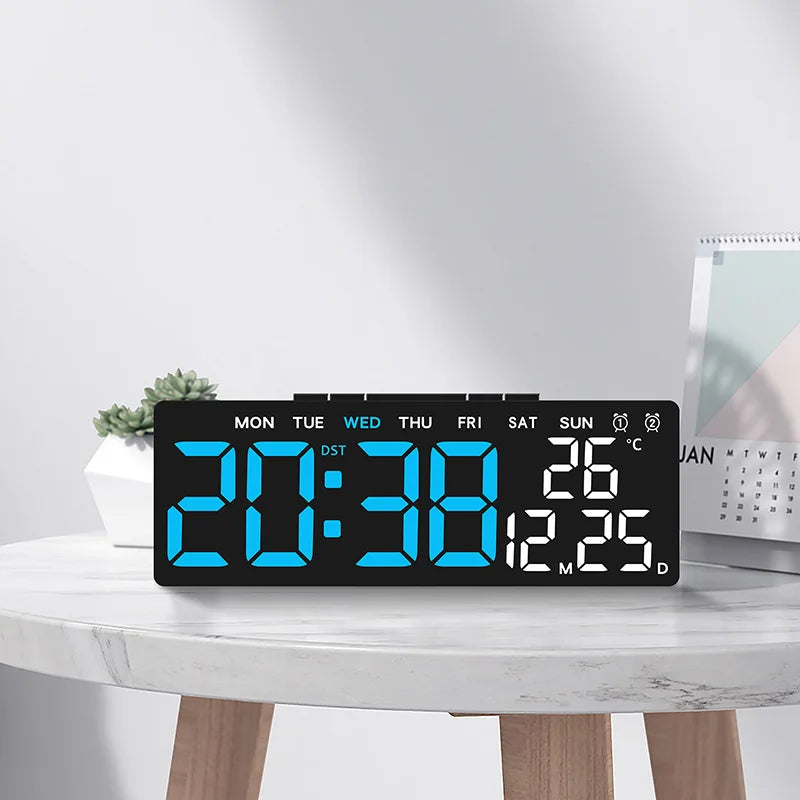 Digital Alarm Clock USB Powered Desktop Clock Dual Alarm Brightness Adjustable Electronic LED Alarm Table Clock Home Decoration