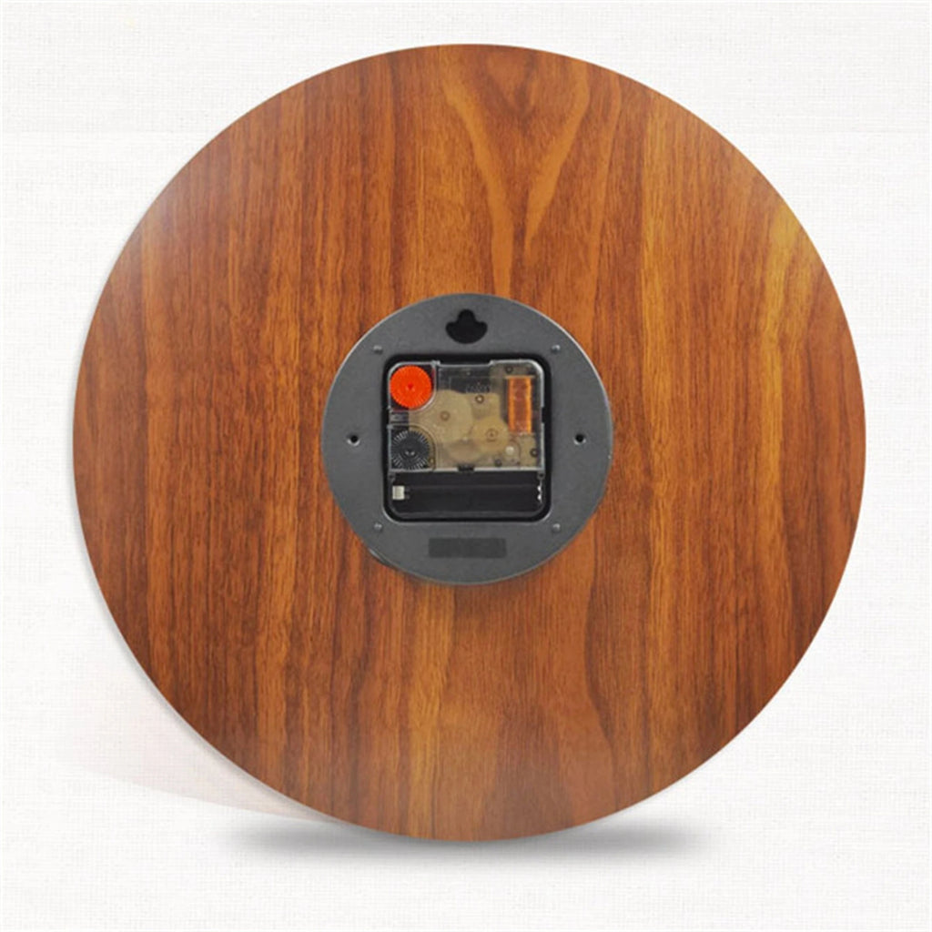 12 Inch Luminous Wall Clock Wood Silent Light in Dark Night Large Number Fashion Wall Clock Non Ticking Clock With Night Light