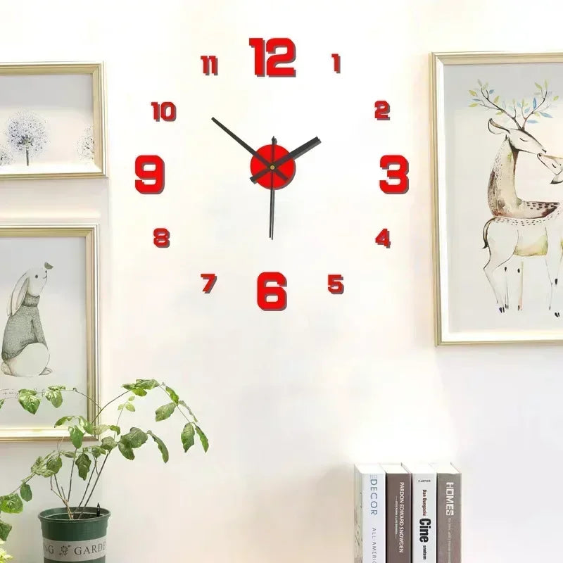 DIY Modern Design Large Wall Clock Fashion Decorative Living Room Wall Clock Home Decoration Clocks Decor Decoration for Bedroom