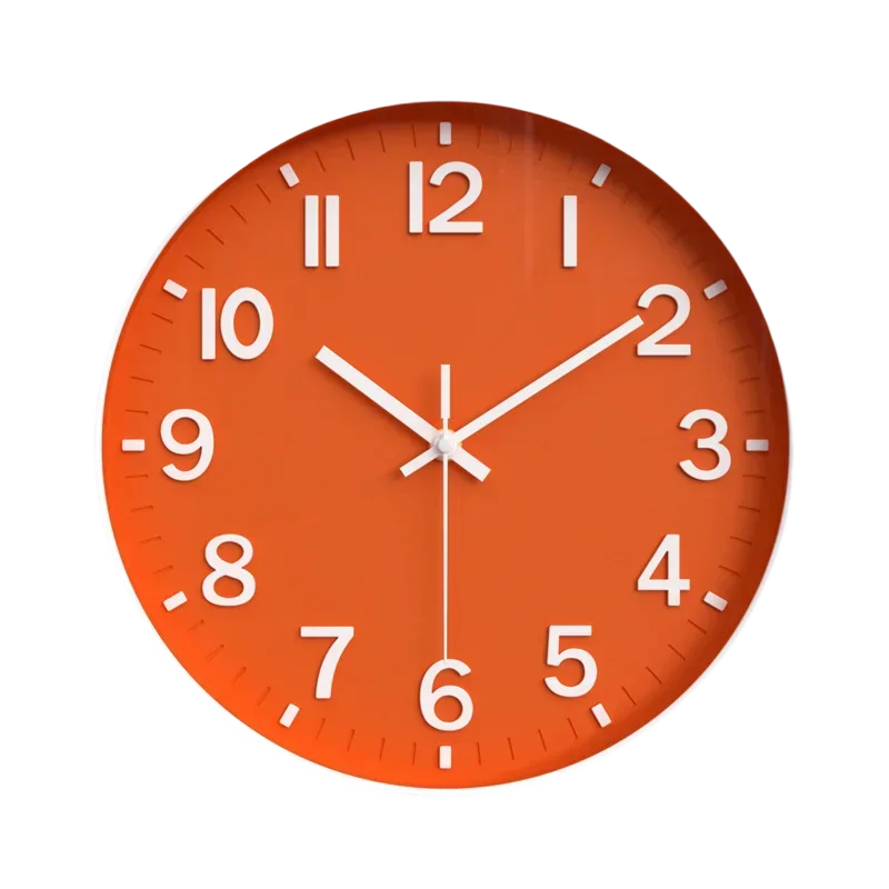 12 Inch Wall Clock Silent Non Ticking Quartz Battery Operated Round Clock Bedroom Office Home Decoration (Battery Not Included)