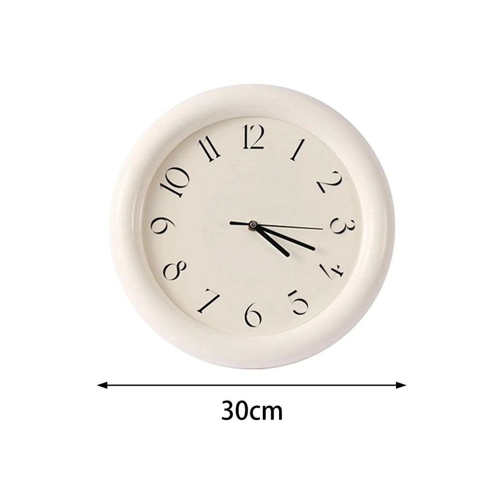 Wall Clock Non Ticking Rustic Modern Decorative Clock Round Time Clock Small Clock for Bathroom Office Bedroom Study Home