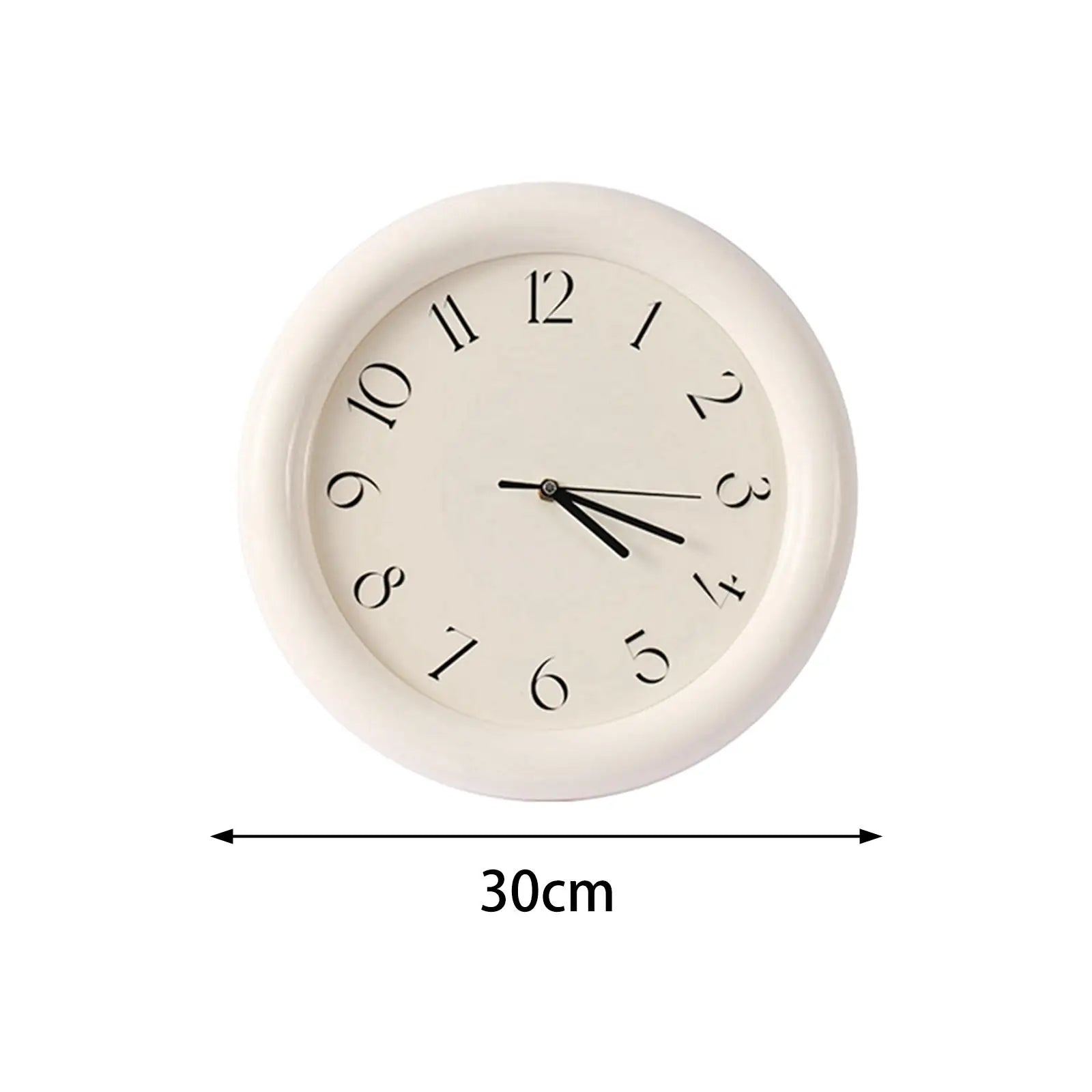 Wall Clock Non Ticking Rustic Modern Decorative Clock Round Time Clock Small Clock for Bathroom Office Bedroom Study Home