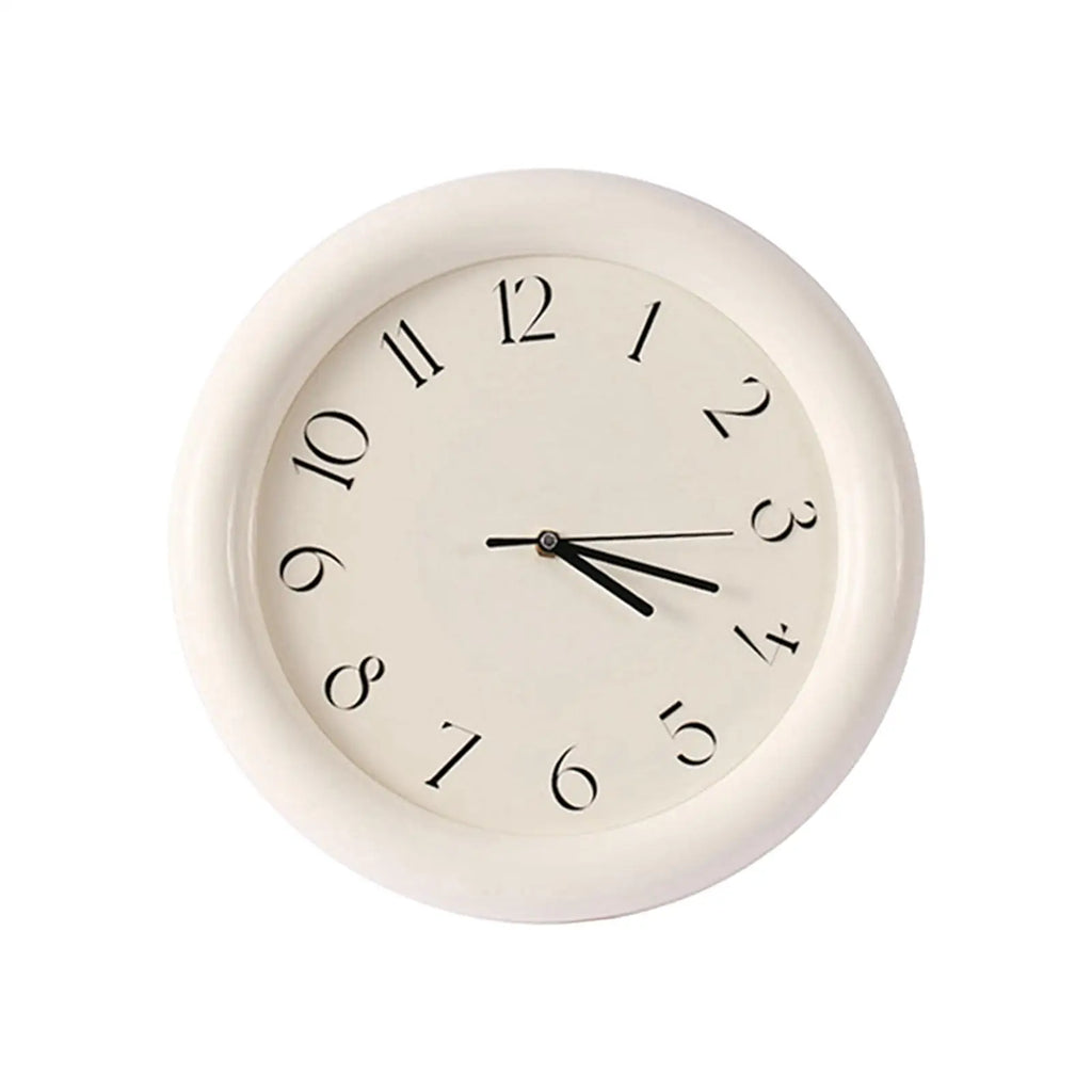 Wall Clock Non Ticking Rustic Modern Decorative Clock Round Time Clock Small Clock for Bathroom Office Bedroom Study Home