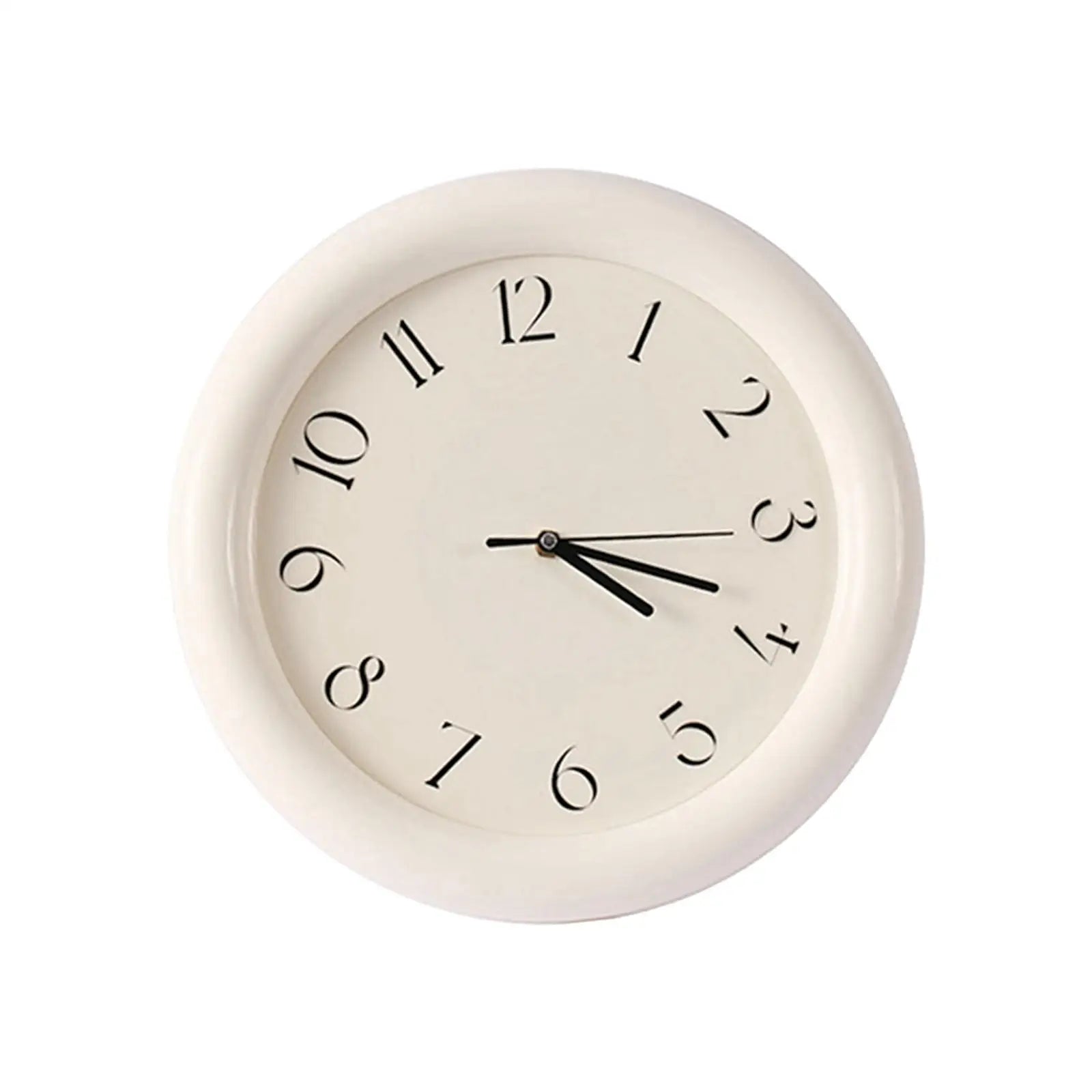 Wall Clock Non Ticking Rustic Modern Decorative Clock Round Time Clock Small Clock for Bathroom Office Bedroom Study Home