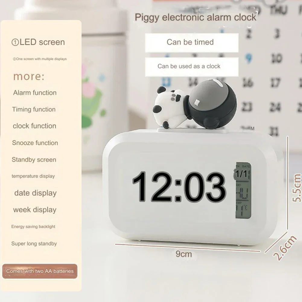 Cartoon Music Stopwatch For Studying Time Management Date Countdown Timer Digital Table Clocks Reminder Desktop Alarm Clock