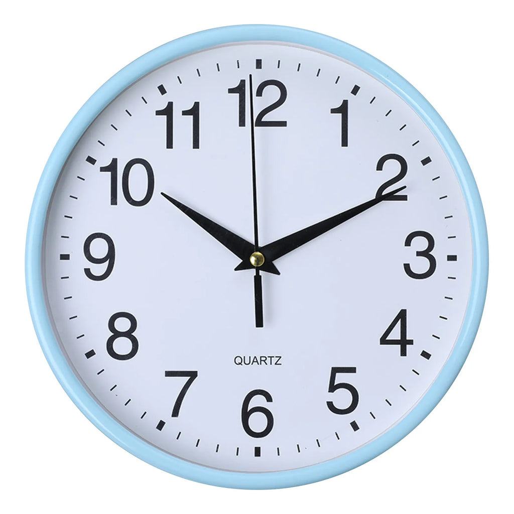 Round Clock Silent Wall Clock Large Number Round Wall Clock for Home Office Decoration Silent Non-ticking 8 Inch Hanging Clock