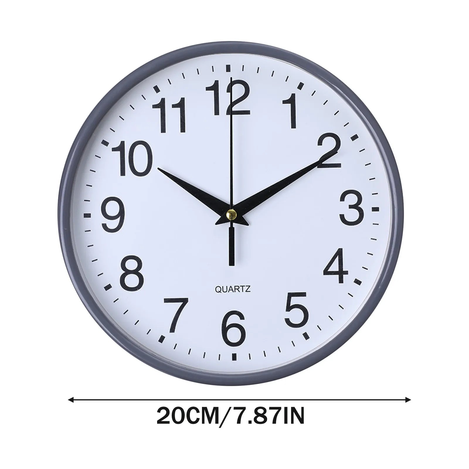 Round Clock Silent Wall Clock Large Number Round Wall Clock for Home Office Decoration Silent Non-ticking 8 Inch Hanging Clock