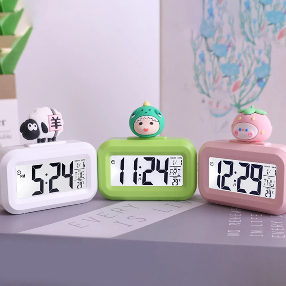 Cartoon Music Stopwatch For Studying Time Management Date Countdown Timer Digital Table Clocks Reminder Desktop Alarm Clock