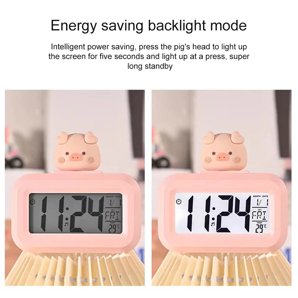 Cartoon Music Stopwatch For Studying Time Management Date Countdown Timer Digital Table Clocks Reminder Desktop Alarm Clock
