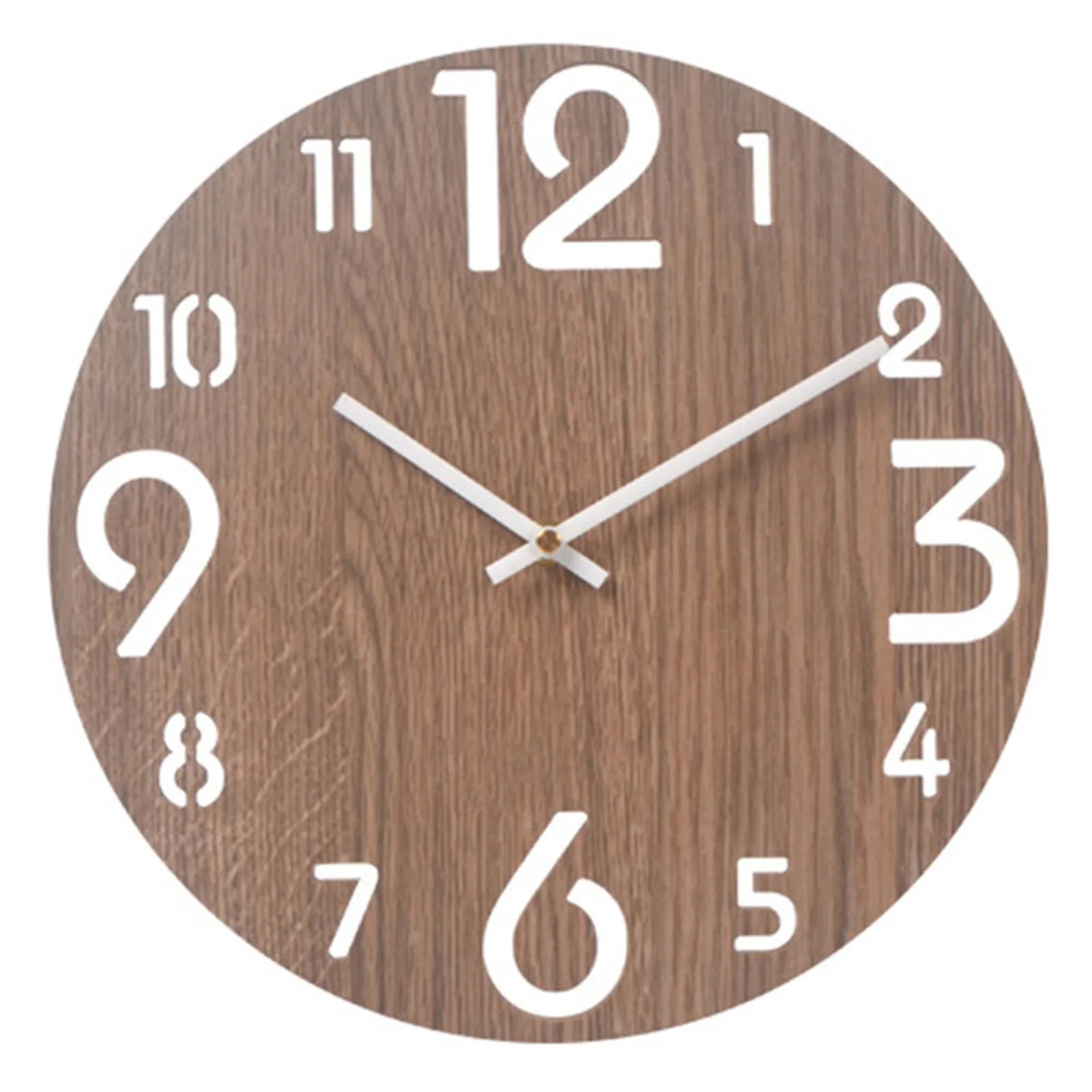 Battery Operated Silent Wood Wall Clocks Easy and Clear to Read Time Wall Clocks for Home Decoration Necessity