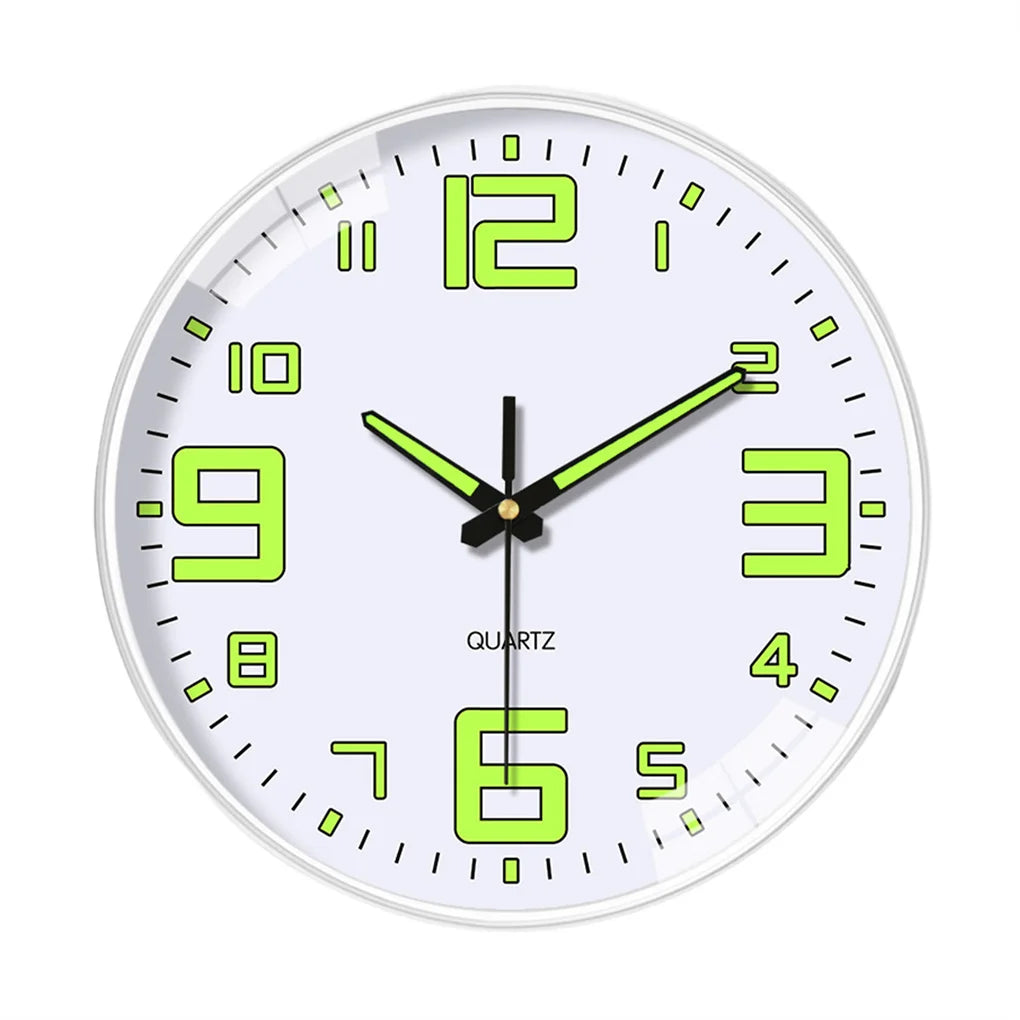 2025 New 8 Inch Wall Clock Luminous Clock Living Room Decorative Wall Clock Stylish Silent Hole-Free Wall Clock Quartz Clock