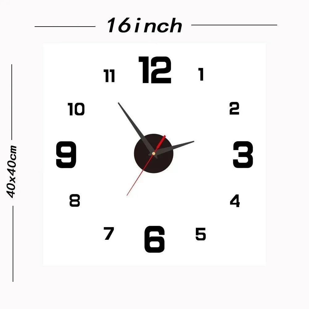 12 Inch Wall Clock Silent Non Ticking Quartz Battery Operated Round Clock Bedroom Office Home Decoration (Battery Not Included)