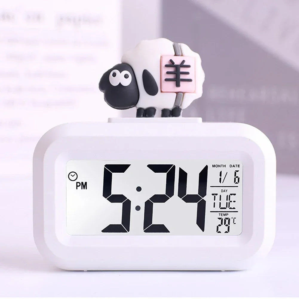 Cartoon Music Stopwatch For Studying Time Management Date Countdown Timer Digital Table Clocks Reminder Desktop Alarm Clock