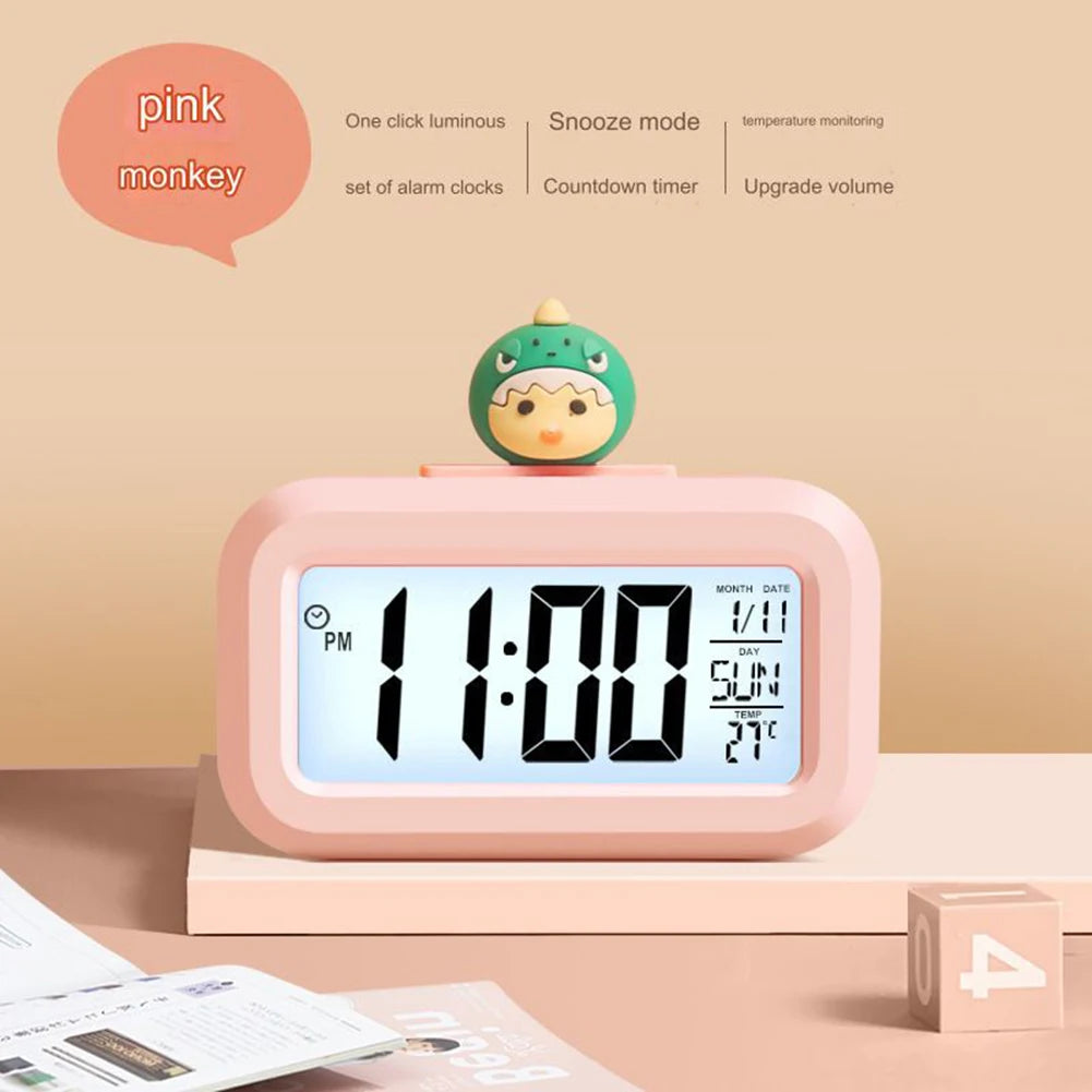 Cartoon Music Stopwatch For Studying Time Management Date Countdown Timer Digital Table Clocks Reminder Desktop Alarm Clock