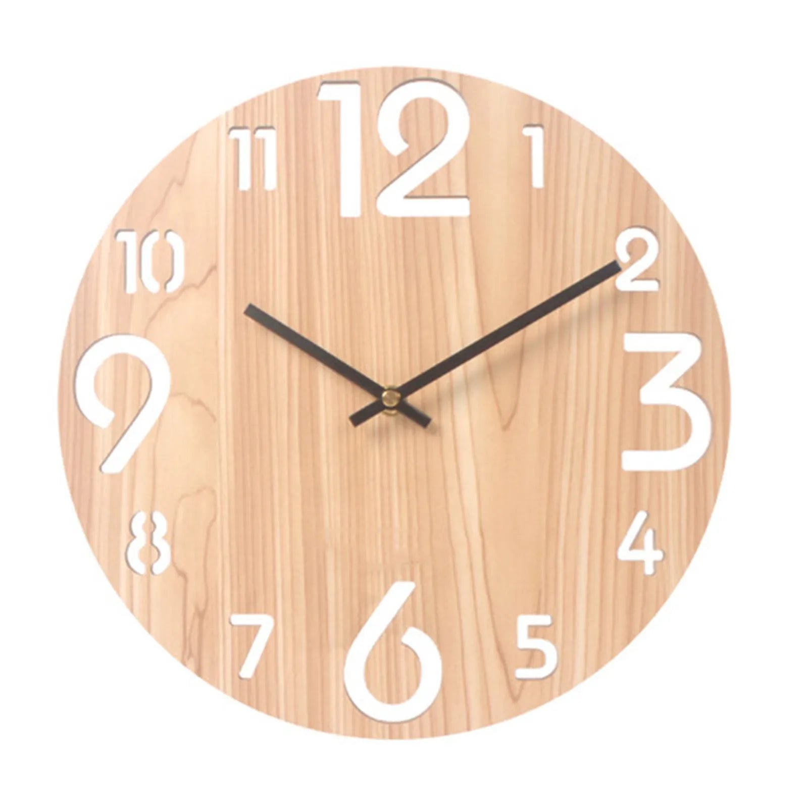 Battery Operated Silent Wood Wall Clocks Easy and Clear to Read Time Wall Clocks for Home Decoration Necessity