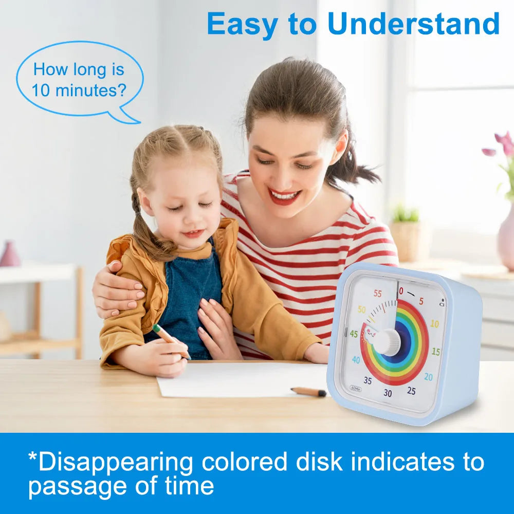 Alarm Clock Cute Cartoon Decorative Time Management Tool Kids Children Reminder Visual Timer Countdown Timer 60 Minutes