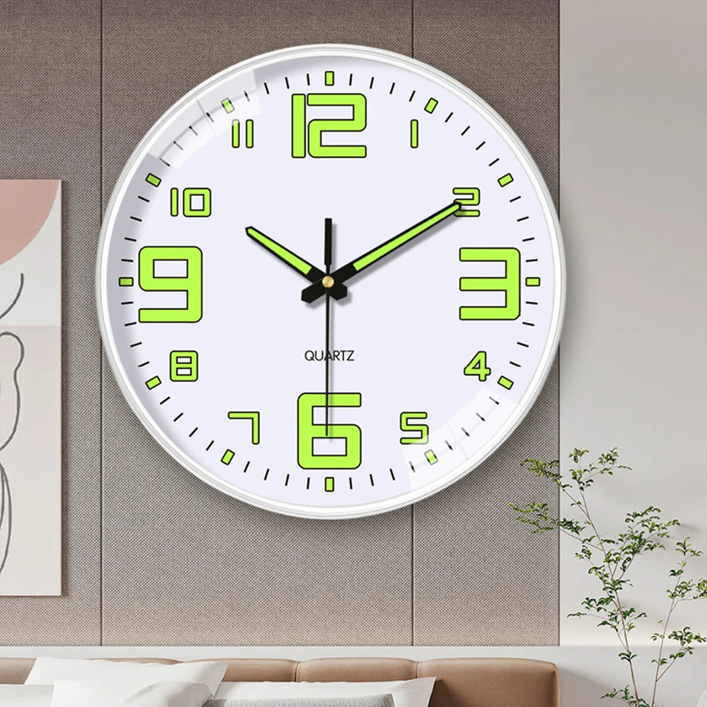 2025 New 8 Inch Wall Clock Luminous Clock Living Room Decorative Wall Clock Stylish Silent Hole-Free Wall Clock Quartz Clock