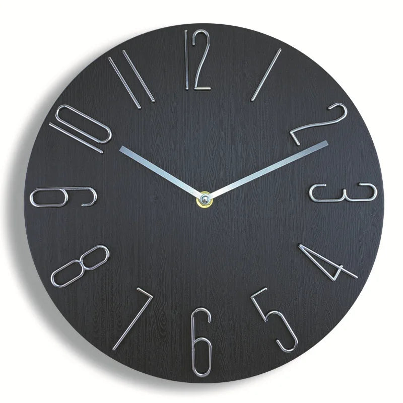 30cm 12inch Wall Clocks Living Room Silent Brief Wall Clock Nordic Fashion Wall Watch No Second Hand Simple Quartz Clock