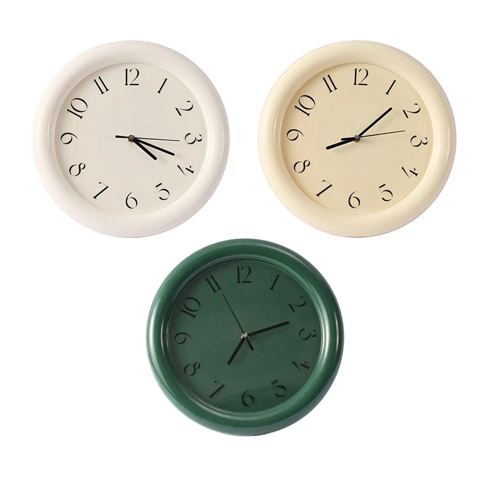 Wall Clock Non Ticking Rustic Modern Decorative Clock Round Time Clock Small Clock for Bathroom Office Bedroom Study Home