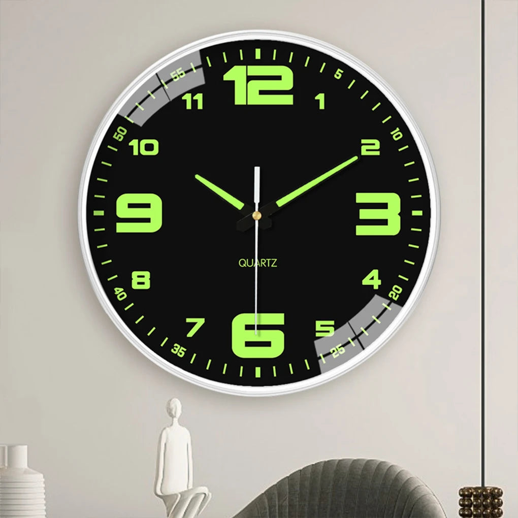2025 New 8 Inch Wall Clock Luminous Clock Living Room Decorative Wall Clock Stylish Silent Hole-Free Wall Clock Quartz Clock