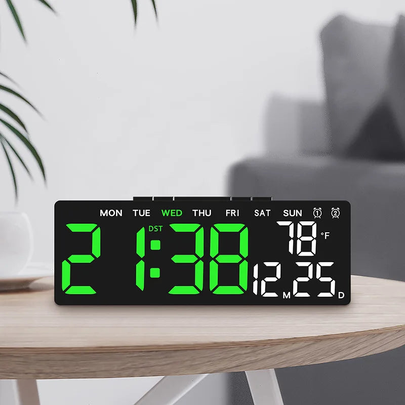 Digital Alarm Clock USB Powered Desktop Clock Dual Alarm Brightness Adjustable Electronic LED Alarm Table Clock Home Decoration