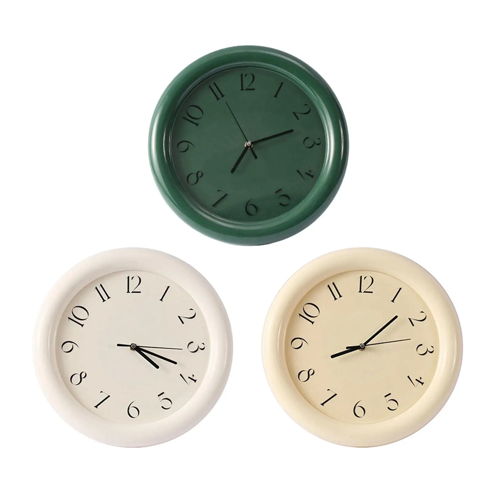 Wall Clock Non Ticking Rustic Modern Decorative Clock Round Time Clock Small Clock for Bathroom Office Bedroom Study Home