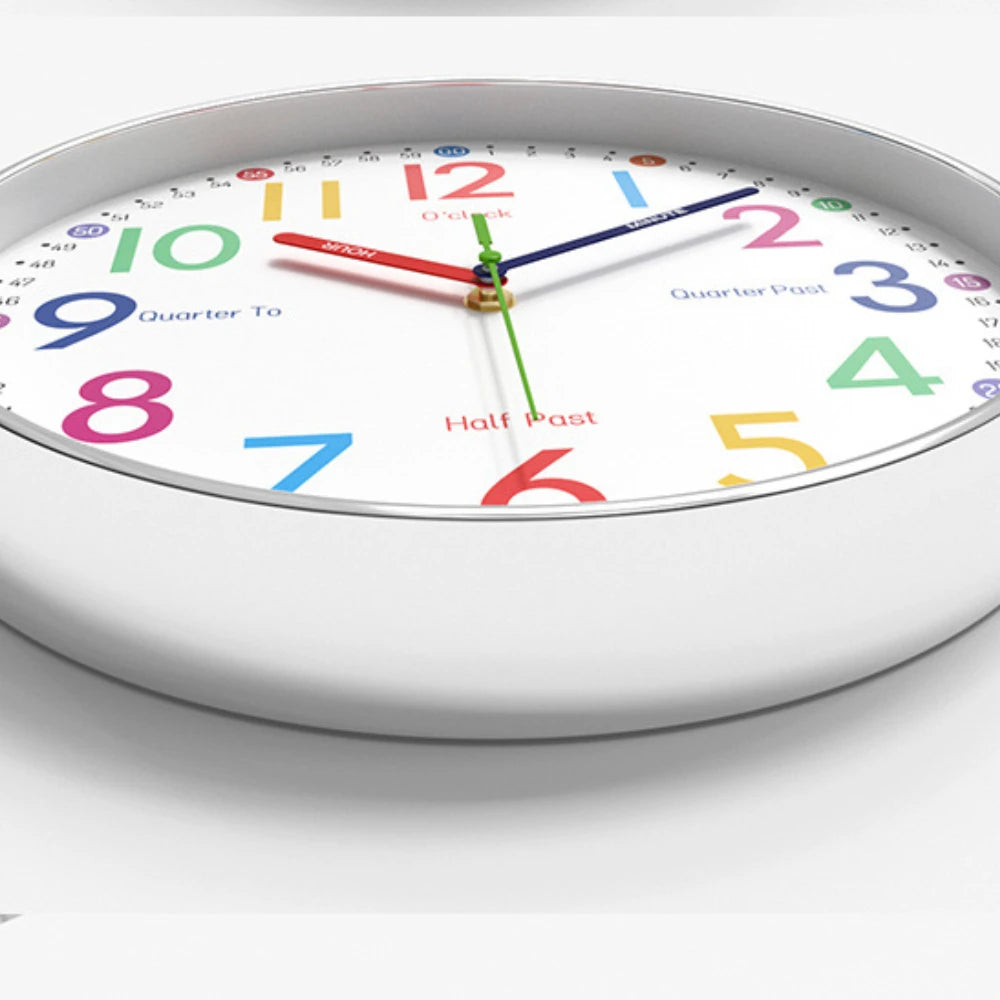 12 Inch Early Education Wall Clock Cartoon Children's Time Management Quartz Clock Home Wall Hanging Silent Clock 30CM