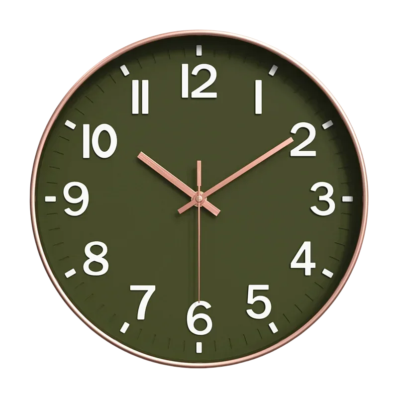 12 Inch Wall Clock Silent Non Ticking Quartz Battery Operated Round Clock Bedroom Office Home Decoration (Battery Not Included)
